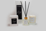 Duftpinde og duftlys gavesæt, hvid