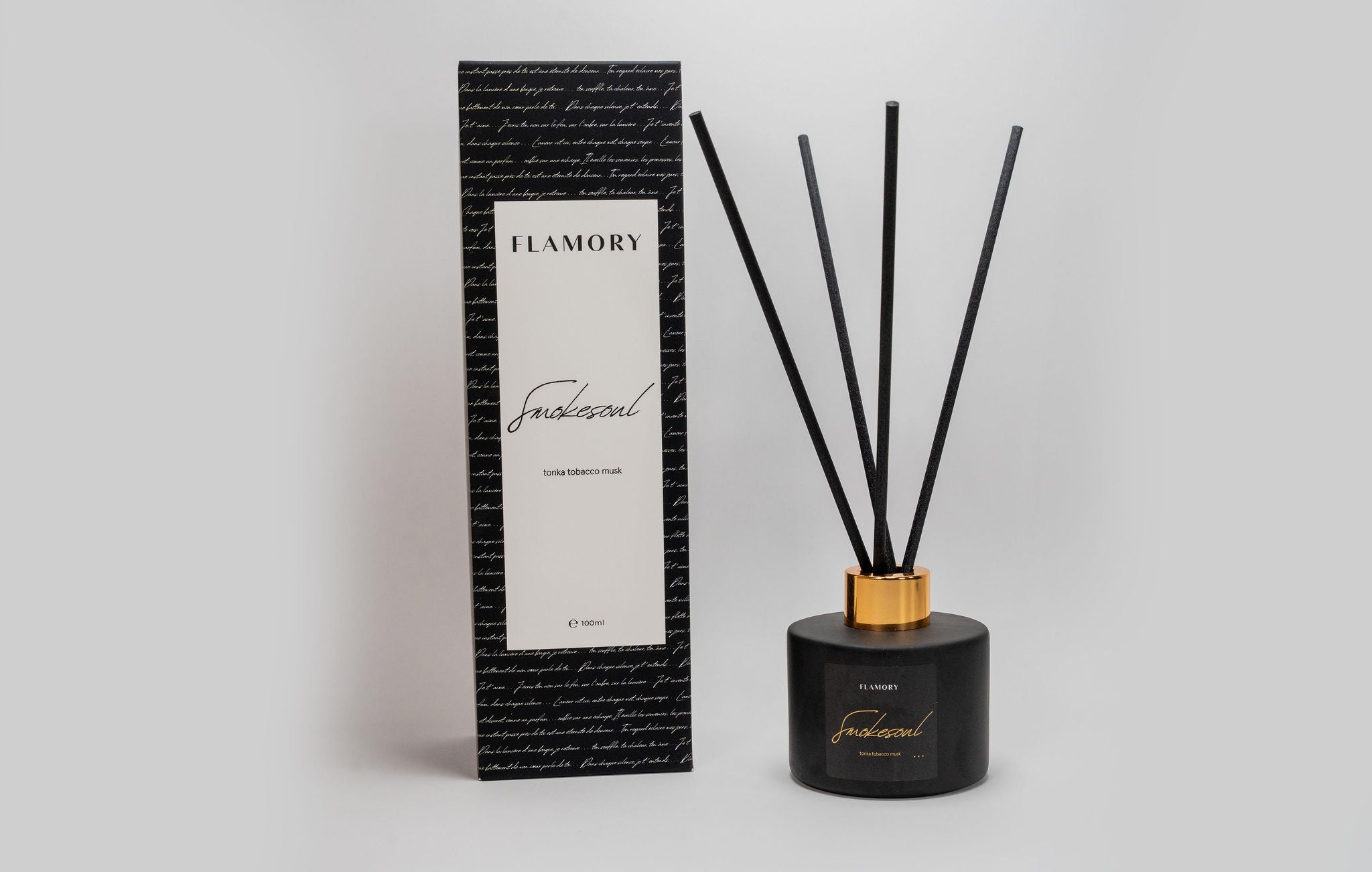 Duftpinde, Glas, sort