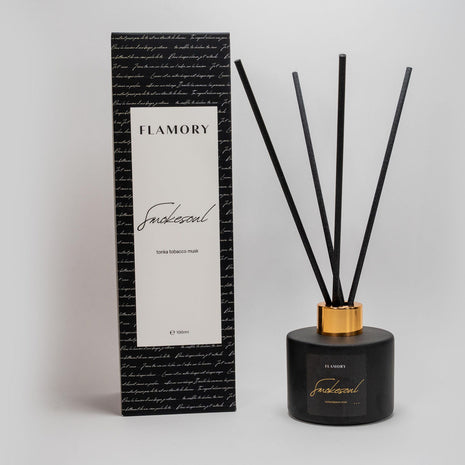 Duftpinde, Glas, sort