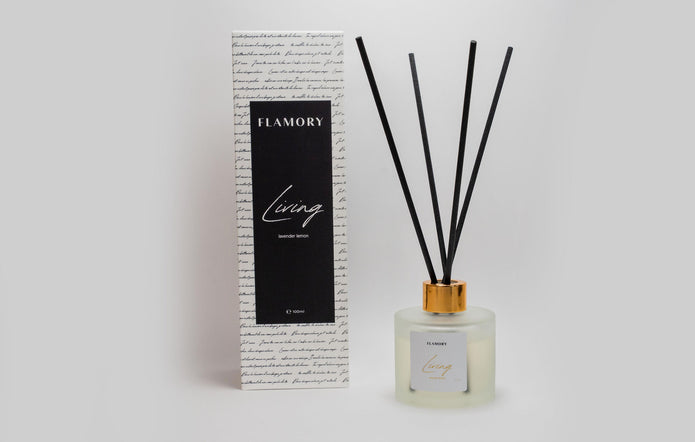 Duftpinde, Glas, hvid