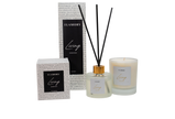 Duftpinde og duftlys gavesæt, hvid