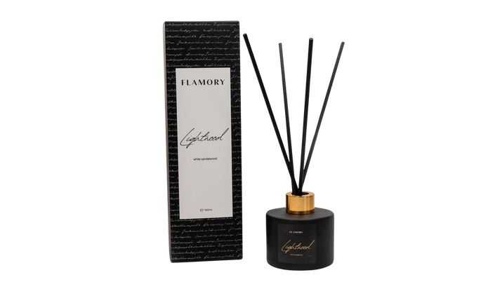 Duftpinde, Glas, sort