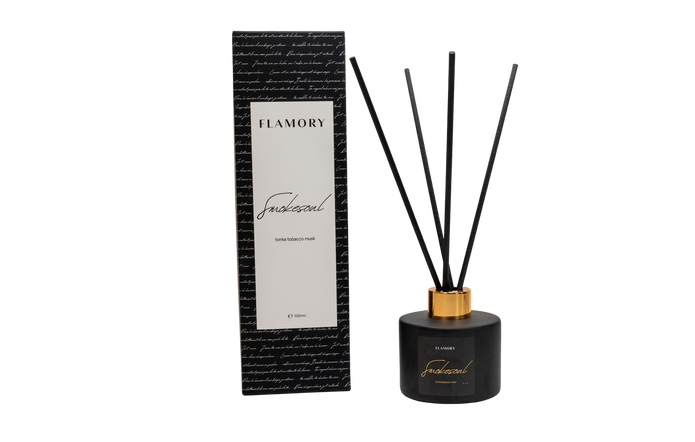 Duftpinde, Glas, sort