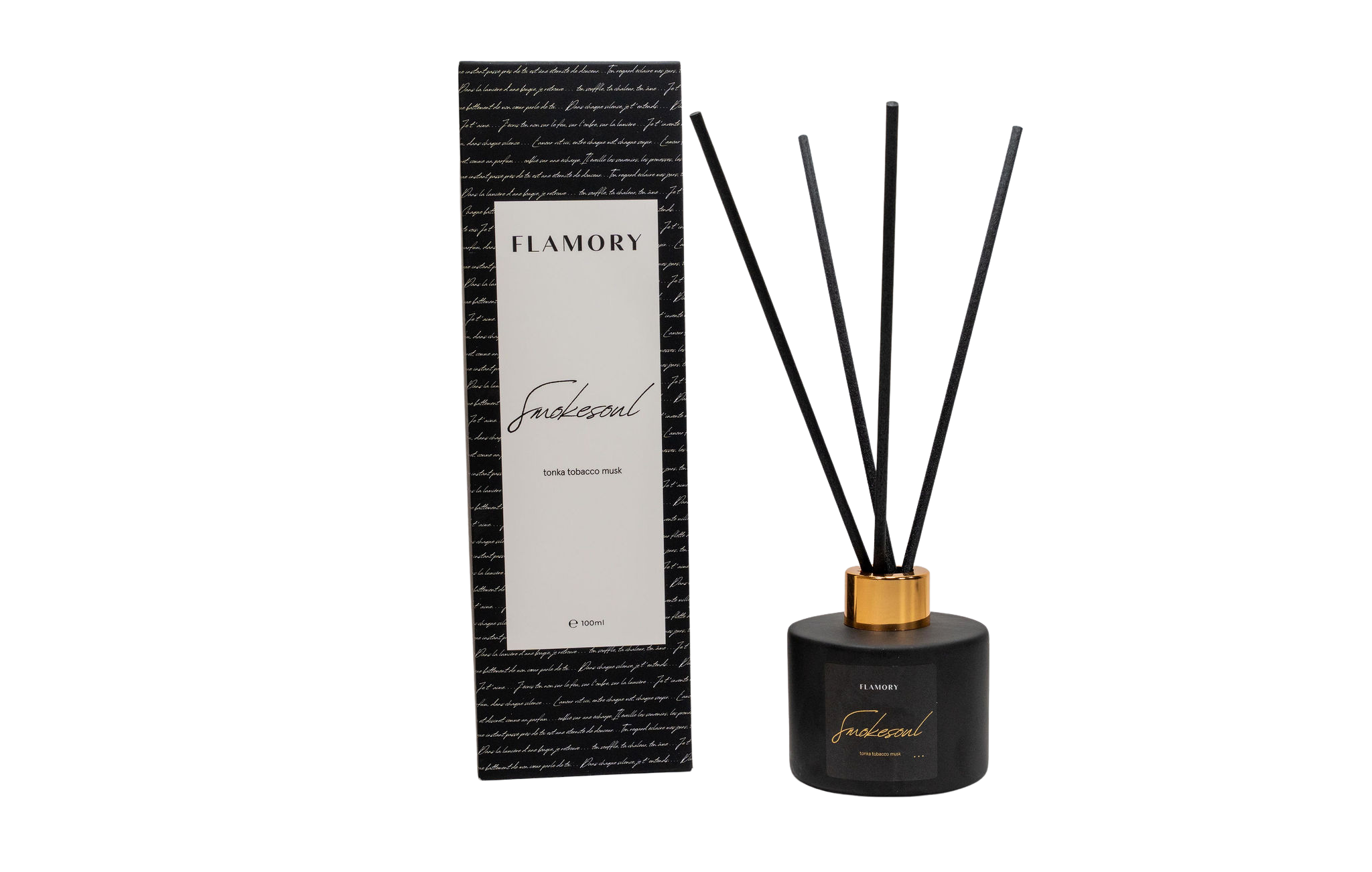 Duftpinde, Glas, sort